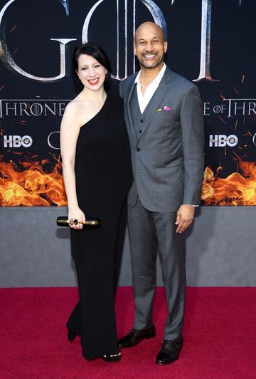 NEW YORK, NEW YORK - APRIL 03: Elisa Pugliese and Keegan-Michael Key attend the "Game Of Thrones" Season 8 Premiere on April 03, 2019 in New York City. (Photo by Dimitrios Kambouris/Getty Images)