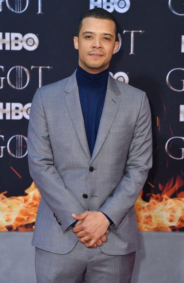 British actor Jacob Anderson arrives for the "Game of Thrones" eighth and final season premiere at Radio City Music Hall on April 3, 2019 in New York city. (Photo by Angela Weiss / AFP)        (Photo credit should read ANGELA WEISS/AFP/Getty Images)