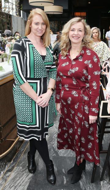 Pictured is Melaine Black and Denise Cantwell at the launch of the new Avène Expert Suncare Range in The Grayson Dublin. The new range of suncare from the French brand is suitable for all skin types and includes a Sports Sun Cream, a City Shield BB Style High Protection Face Cream, two new SPF Body Sprays and a new Very High Protection Children’s SPF. For more information visit www.avene.ie. Photo: Leon Farrell/Photocall Ireland.
