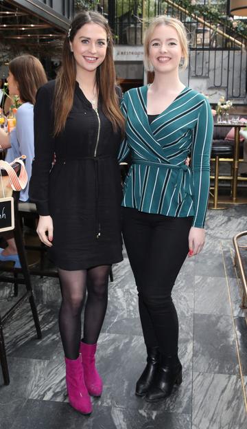 Pictured is Cara Crooke and Niamh Devereux at the launch of the new Avène Expert Suncare Range in The Grayson Dublin. The new range of suncare from the French brand is suitable for all skin types and includes a Sports Sun Cream, a City Shield BB Style High Protection Face Cream, two new SPF Body Sprays and a new Very High Protection Children’s SPF. For more information visit www.avene.ie. Photo: Leon Farrell/Photocall Ireland.