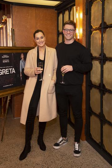 Rachel Purcell & Kevin McKeigue pictured at a special preview screening of GRETA at The Stella Theatre, Ranelagh. GRETA, directed by Academy Award®-winner Neil Jordan and starring Chloë Grace Moretz and Isabelle Huppert, hits cinemas across Ireland this Thursday 18th April. Photo: Anthony Woods