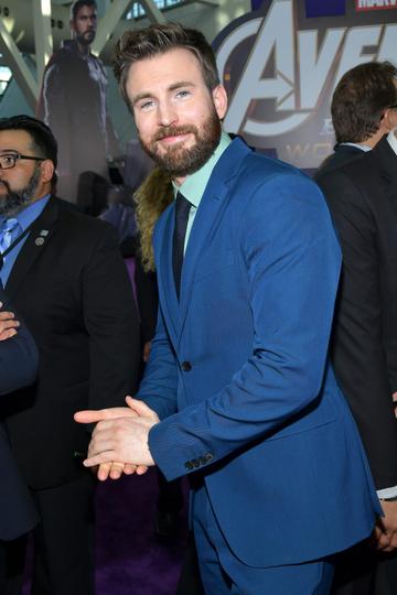 Chris Evans attends the world premiere of Walt Disney Studios Motion Pictures "Avengers: Endgame" at the Los Angeles Convention Center on April 22, 2019 in Los Angeles, California.  (Photo by Amy Sussman/Getty Images)