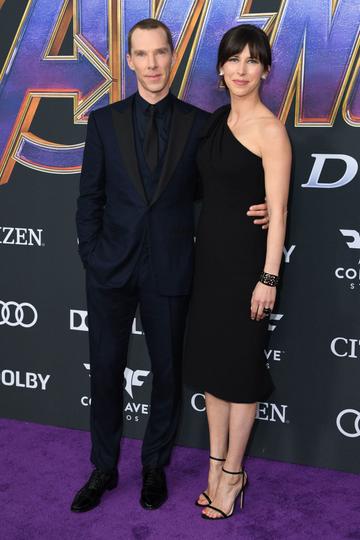 English actor Benedict Cumberbatch and English theatre director Sophie Hunter arrive for the World premiere of Marvel Studios' "Avengers: Endgame" at the Los Angeles Convention Center on April 22, 2019 in Los Angeles. (Photo by VALERIE MACON/AFP/Getty Images)