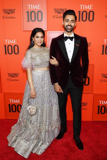 Beena Patel (L) and Hasan Minhaj attend the TIME 100 Gala Red Carpet at Jazz at Lincoln Center on April 23, 2019 in New York City. (Photo by Dimitrios Kambouris/Getty Images for TIME)