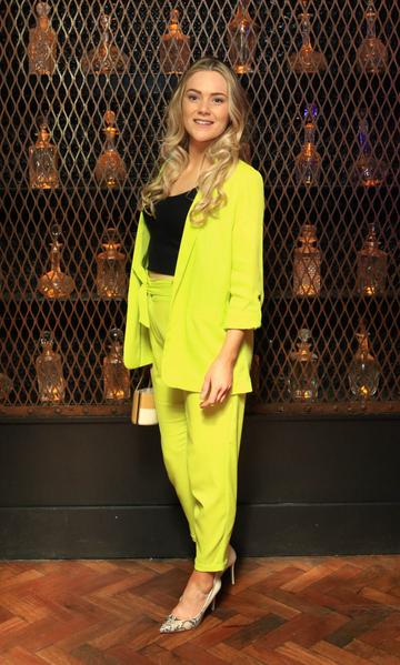 Pictured is Sirsha Farrelly at Everleigh, the award winning club, bar and venue situated in The Dean Hotel, Harcourt Street for the official launch of the Summer Series at Everleigh with CÎROC Vodka. The Summer Series at Everleigh will see LIVE music and performances from Ireland's top entertainers throughout the summer, along with showcasing the latest CÎROC Vodka bottle experiences and bespoke cocktail menu. 