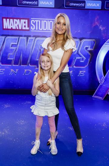 Kerri Nicole Blanc and daughter Kayla pictured at the special preview screening of Marvel Studios' Avengers: Endgame at Cineworld Dublin. Picture by: Andres Poveda