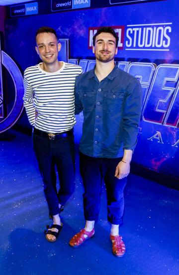 James Kavanagh and Will Murray pictured at the special preview screening of Marvel Studios' Avengers: Endgame at Cineworld Dublin. Picture by: Andres Poveda