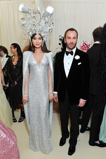 Gemma Chan and Tom Ford attend The 2019 Met Gala Celebrating Camp: Notes on Fashion at Metropolitan Museum of Art on May 06, 2019 in New York City. (Photo by Mike Coppola/MG19/Getty Images for The Met Museum/Vogue )