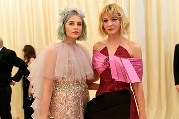 Lucy Boynton and Carey Mulligan attend The 2019 Met Gala Celebrating Camp: Notes on Fashion at Metropolitan Museum of Art on May 06, 2019 in New York City. (Photo by Mike Coppola/MG19/Getty Images for The Met Museum/Vogue )