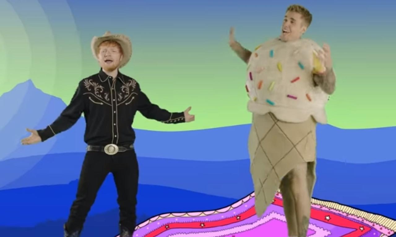 Justin Bieber and Ed Sheeran unite for 'I Don't Care' music video