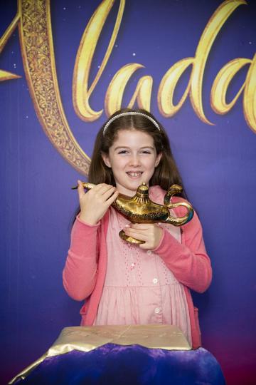 Addie Cole (8) pictured at the special preview screening of Disney’s ‘Aladdin’ at the Odeon Point Village. Photo: Anthony Woods
