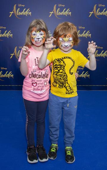 Aodh Whelan & Caoimhe Fitzpatrick pictured at the special preview screening of Disney’s ‘Aladdin’ at the Odeon Point Village. Photo: Anthony Woods