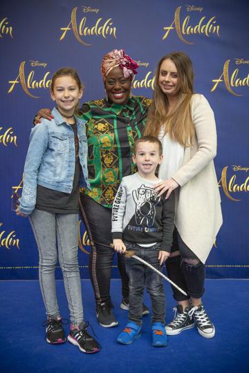 Nadine Reid with Ava, Alex Gilles & Sarah Ryan pictured at the special preview screening of Disney’s ‘Aladdin’ at the Odeon Point Village. Photo: Anthony Woods