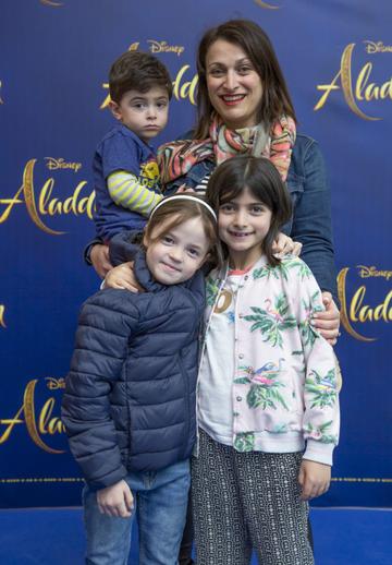 Sarina Bellissimo, Maeve Wall, Georgia Duke & Liam Duke pictured at the special preview screening of Disney’s ‘Aladdin’ at the Odeon Point Village. Photo: Anthony Woods