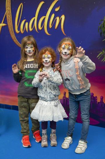 Tadhg, Cora & Aoibhinn Kilkenny pictured at the special preview screening of Disney’s ‘Aladdin’ at the Odeon Point Village. Photo: Anthony Woods
