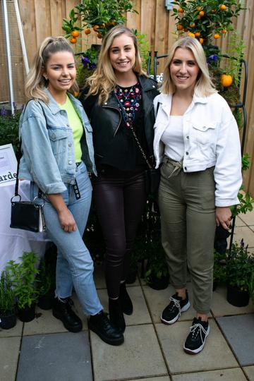 Faye Moore, Fifi Heather and Roisín Costello at the SuperValu Gin Garden held at Opium Rooftop Garden, Dublin.