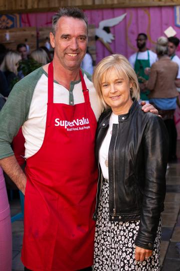 Kevin Dundon and Anne Marie Fenton pictured at the SuperValu Gin Garden held at Opium Rooftop Garden, Dublin.