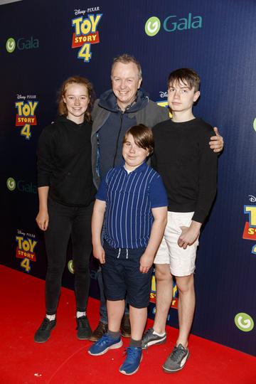 Matt Cooper and Millie Sack pictured with family at the special event screening of Disney Pixar’s TOY STORY 4 in the Light House Cinema Dublin. Picture: Andres Poveda