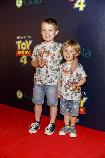 Josh (5) and Max Fenton (2) pictured at the special event screening of Disney Pixar’s TOY STORY 4 in the Light House Cinema Dublin. Picture: Andres Poveda