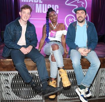 Artists: Kean Kavanagh, Fehdah and David Kitt pictured at the launch of Three's MadeByMusic 2019 at Lost Lane. Three Ireland has unveiled its plans for this year's 'Made by Music' initiative, an innovative move which seeks to demonstrate the human connections that music creates by collaborating with some of Ireland's best artists from the thriving Irish music scene. Picture: Brian McEvoy