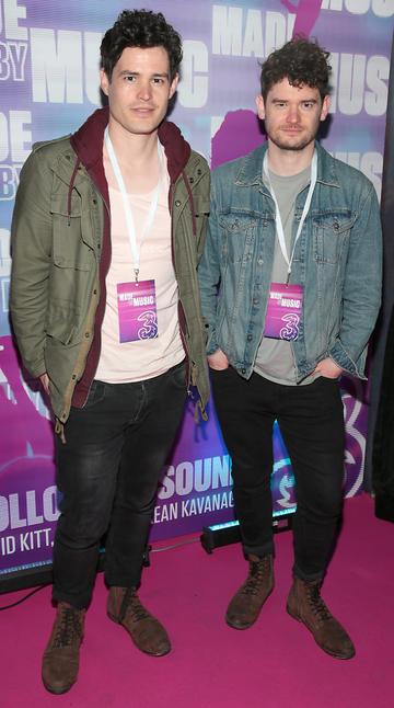 Conor McSweeney and Cian McSweeney pictured at the launch of Three's MadeByMusic 2019 at Lost Lane. Three Ireland has unveiled its plans for this year's 'Made by Music' initiative, an innovative move which seeks to demonstrate the human connections that music creates by collaborating with some of Ireland's best artists from the thriving Irish music scene. Picture: Brian McEvoy