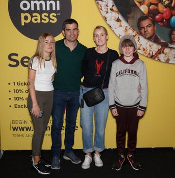 Bernard Dunne with his wife Pamela and children Caoimhe (13) and Finn (11) pictured at the MyOmniPass private screening of Sony’s Spider-Man: Far From Home at Omniplex Rathmines on Tuesday 2nd July. Photograph: Fran Veale