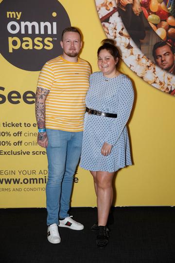 Chris Gernon and Grace Mongey pictured at the MyOmniPass private screening of Sony’s Spider-Man: Far From Home at Omniplex Rathmines on Tuesday 2nd July. Photograph: Fran Veale