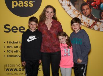 Lizzie Gore-Grimes, Andrew (12) Patrick (10) and Alanna (7) pictured at the MyOmniPass private screening of Sony’s Spider-Man: Far From Home at Omniplex Rathmines on Tuesday 2nd July. Photograph: Fran Veale