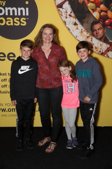 Lizzie Gore-Grimes, Andrew (12) Patrick (10) and Alanna (7) pictured at the MyOmniPass private screening of Sony’s Spider-Man: Far From Home at Omniplex Rathmines on Tuesday 2nd July. Photograph: Fran Veale