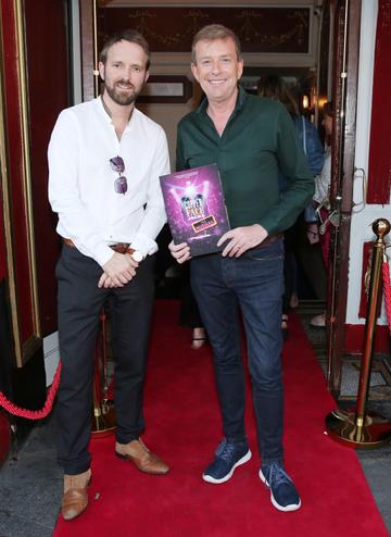 Ian Gamble and Alan Hughes  at the opening night of  Copper Face Jacks The Musical at  the Olympia Theatre which  runs until the 10th August.Photo: Leon Farrell/Photocall Ireland.