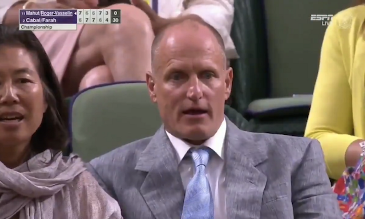 And now, Twitter's reaction to Woody Harrelson's reactions at Wimbledon