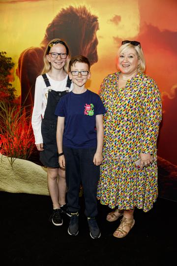 Brefini and Brogan Shalloo with Carmel Breheny pictured at a special family screening of Disney’s THE LION KING at the Odeon Point Village. Picture: Andres Poveda