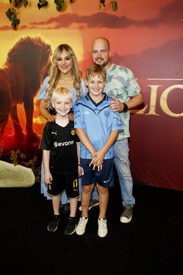 Josh, Kim and Shane Downes pictured at a special family screening of Disney’s THE LION KING at the Odeon Point Village. Picture: Andres Poveda