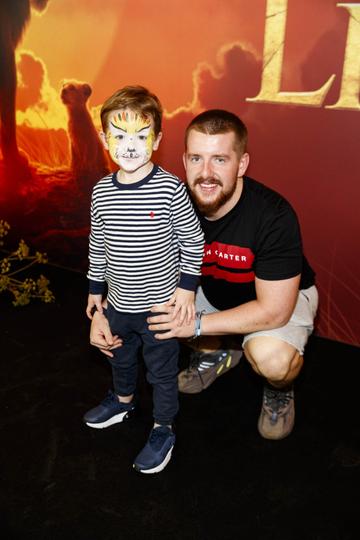Bobby Ellis and Brandon Walsh pictured at a special family screening of Disney’s THE LION KING at the Odeon Point Village. Picture: Andres Poveda