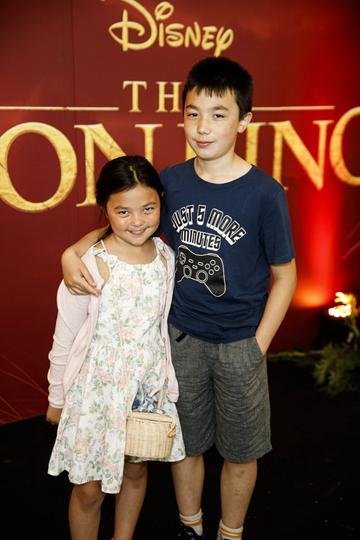 Abie Kinsella (8) and Patrick Kinsella (12) pictured at a special family screening of Disney’s THE LION KING at the Odeon Point Village. Picture: Andres Poveda