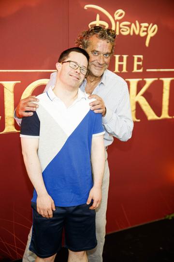 Cian O'Connor and Eanna O'Coonor pictured at a special family screening of Disney’s THE LION KING at the Odeon Point Village. Picture: Andres Poveda