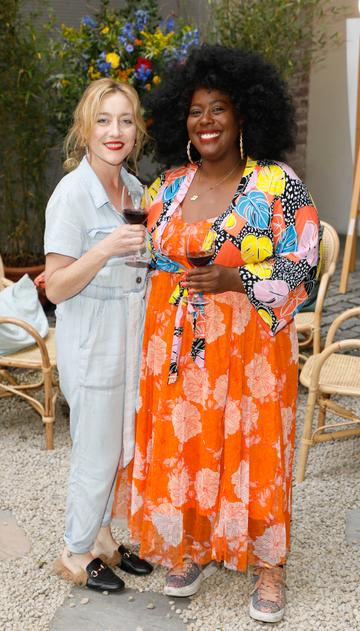 Trudy Hayes and Nadine King at the Centra ‘Wines We Love’ event in Dublin. Photo: Kieran Harnett