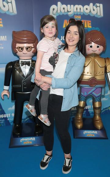 Emma Higgins and Holly Higgins at the special preview screening of Playmobil : The Movie. Photo: Brian McEvoy