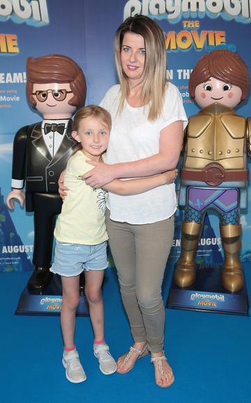 Laura Greene and Sophie Greene at the special preview screening of Playmobil : The Movie. Photo: Brian McEvoy