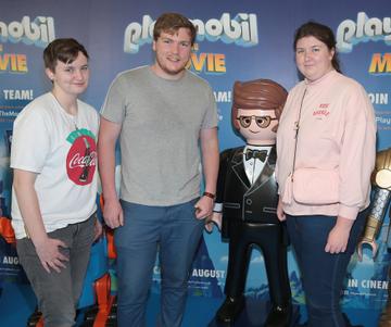 Isabelle Lawler,Philip Lawler amd Ruby Lawler at the special preview screening of Playmobil : The Movie. Photo: Brian McEvoy