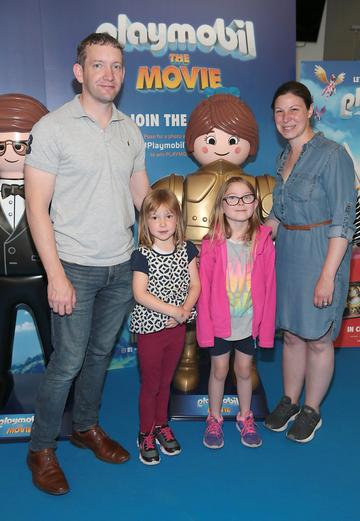 Jams Morrin, Madison Morrin ,Grainne Morrin and Elizabeth Morrin at the special preview screening of Playmobil : The Movie. Photo: Brian McEvoy