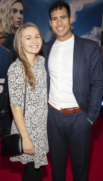 Emma Sutton & Carlos Lewis pictured at a special preview screening of Fast & Furious Presents: Hobbs & Shaw. Photo: Anthony Woods