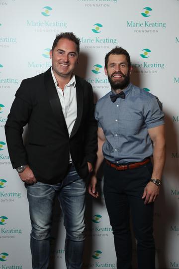 Pictured were Matt Heycox and Kelvin Fletcher at the Marie Keating Foundation Celebrity Golf Classic.. Picture: Jason Clarke. 
