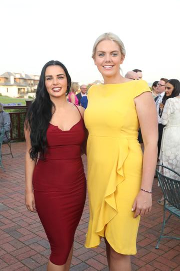 Ellie Meade and Amy Cahill at the Marie Keating Foundation Celebrity Golf Classic. Picture: Jason Clarke