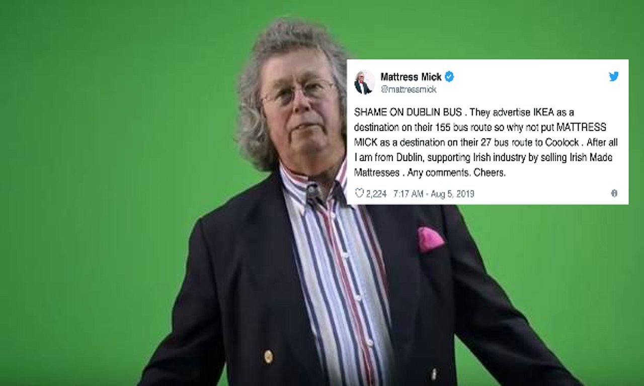Mattress Mick calls out Dublin Bus and IKEA on Twitter