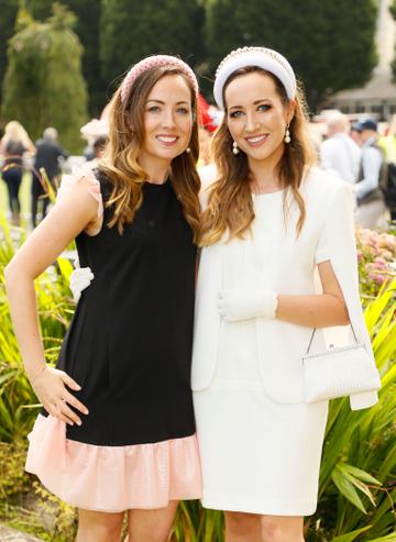 Anne Marie Scully and Noelle Sorohan at the Dundrum Town Centre Ladies' Day at the Dublin Horse Show in the RDS. Photo: Kieran Harnett