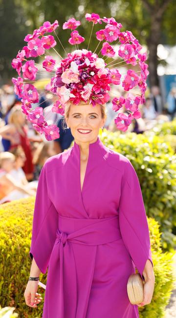 Emer Kilroy at the Dundrum Town Centre Ladies' Day at the Dublin Horse Show in the RDS. Photo: Kieran Harnett