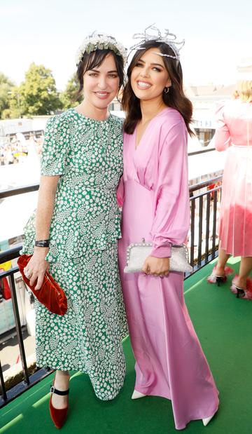 Morah and Bonnie Ryan at the Dundrum Town Centre Ladies' Day at the Dublin Horse Show in the RDS. Photo: Kieran Harnett