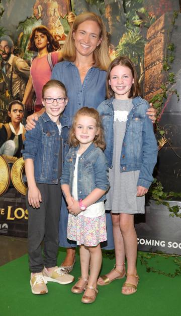 Paula Shevlin, Isabelle Shevlin, Grace Shevlin and Emily Shevlin  at the special preview screening of Dora and the Lost City of Gold at the Odeon Cinema in Point Square,Dublin.
Pic Brian McEvoy Photography