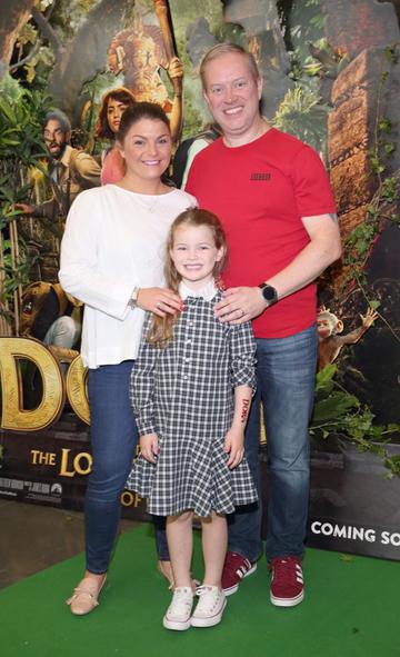 Lauren Nolan, Colin Nolan and Amber Nolan at the special preview screening of Dora and the Lost City of Gold at the Odeon Cinema in Point Square,Dublin.
Pic Brian McEvoy Photography